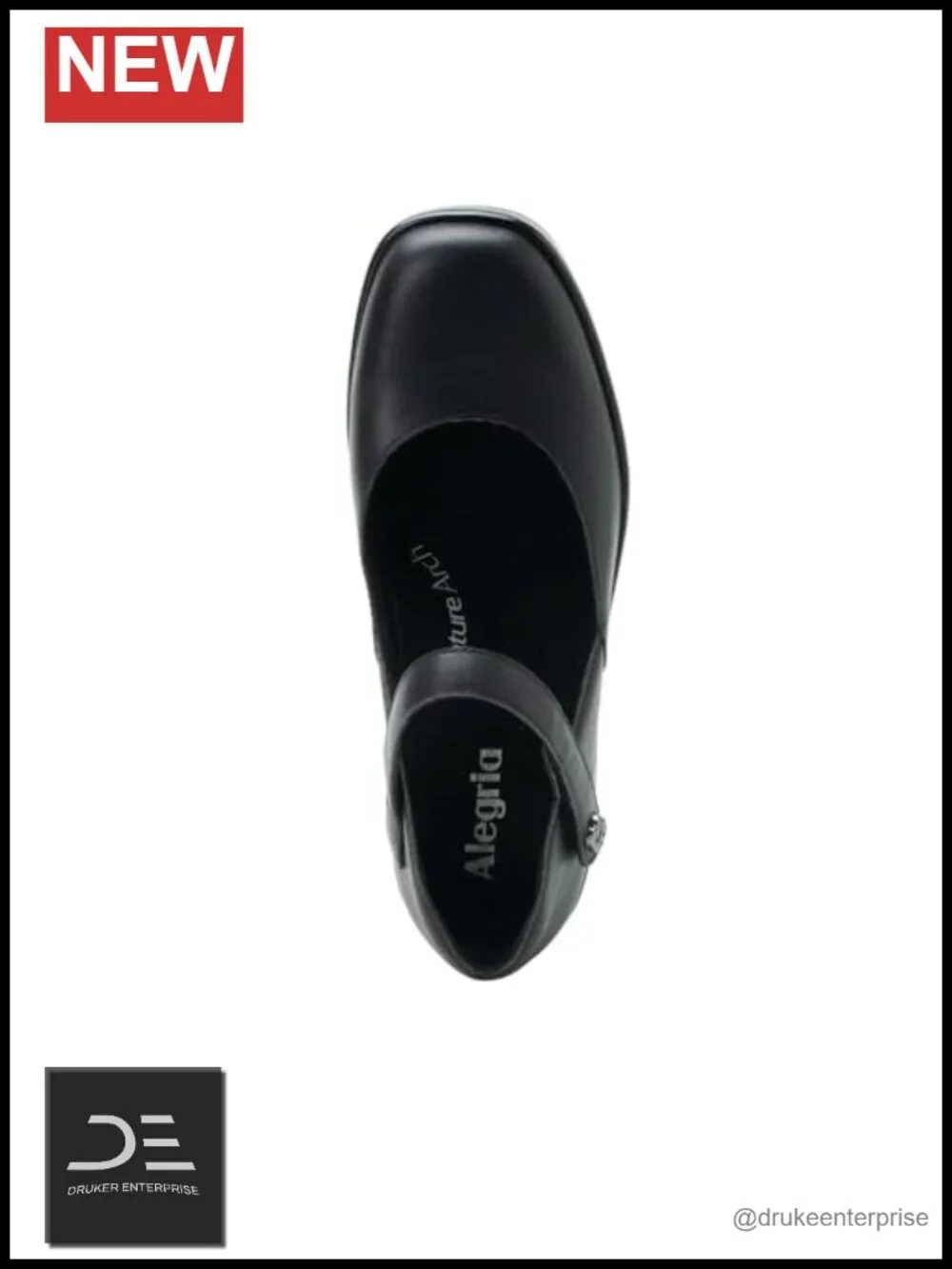 Leather Mary Jane Wedge Pump Adjustable Strap Arch Support Slip Resistant